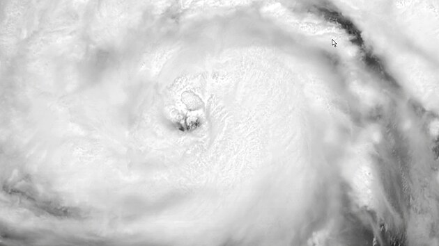 Satelitní snímek hurikánu Ida (29. srpna 2021).