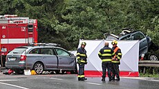 Dopravní nehoda na hlavním silničním tahu z Karlových Varů na Prahu. (23. srpna...