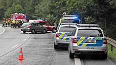 Dopravní nehoda na hlavním silničním tahu z Karlových Varů na Prahu. (23. srpna...