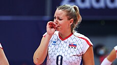 Zklamaná blokaka Jaroslava Pencová po vyazení slovenského týmu na ME.
