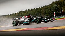 Lewis Hamilton pi kvalifikaci na Velkou cenu Belgie