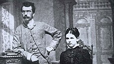 Karel Jaroslav Ma�ka s man�elkou Bertou a dcerami v roce 1885, tedy za pobytu v...