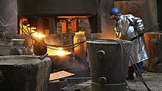 Slévárna asu odlila dvoumiliontou tunu oceli u v roce 1989.
