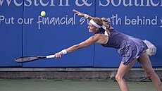 Petra Kvitová v osmifinále turnaje v Cincinnati.