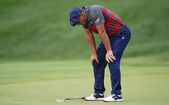 Bryson DeChambeau a jeho frustrace ve finálovém kole turnaje BMW Championship v...