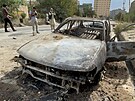 Auto. ze kterého byly vypáleny rakety na kábulské letit (30. srpna 2021)