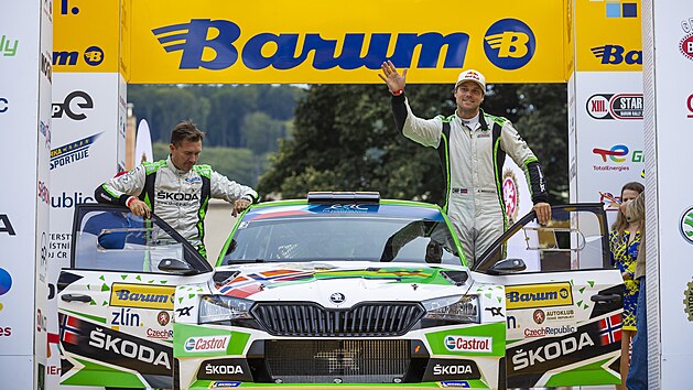 Barum Czech Rally Zln 2021. Na snmku je posdka slo 2 Mikkelsen Andreas a Andersson Jonas.