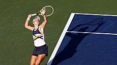 Barbora Krejíková bhem prvního kola US Open.