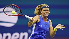 Marie Bouzková b�hem prvního kola US Open.
