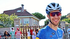 Josef Černý v cíli 16. etapy Vuelty.