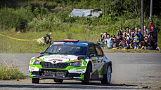 Barum Czech Rally Zlín 2021. Na snímku je posádka íslo 18 Wagner Simon a...