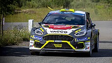 Barum Czech Rally Zlín 2021. Na snímku je posádka íslo 8 Cais Erik a áková...