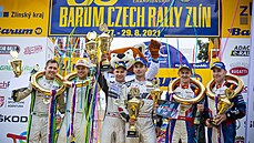 Barum Czech Rally Zlín 2021. Na snímku je posádka zleva Andersson Jonas a...
