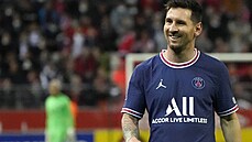 Lionel Messi měl při svém debutu v dresu PSG dobrou náladu.
