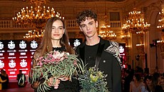 Vítězové Elite Model Look 2021 za Českou republiku Amélie Konšelová a Alex...