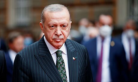 Turecký prezident Recep Tayyip Erdogan na návtv Sarajeva (27. srpna 2021)