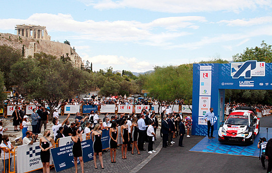 Sébastien Ogier ped startem Rallye Akropolis.