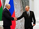 Ruský prezident Vladimir Putin a bloruský vdce Alexandr Lukaenko se v Moskv...