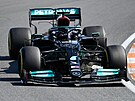 Lewis Hamilton pi kvalifikaci na Velkou cenu Nizozemska