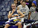Unavená Barbora Krejíková po vyhraném osmifinále US Open
