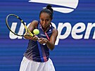 Kanadská tenistka Leylah Fernandezová ve tvrtfinále US Open