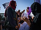 Afghánské eny protestují proti vlád islamistického hnutí Tálibán, která je...