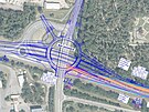 Budouc� mo�n� podoba mimo�rov�ov� k�i�ovatky u pardubick�ho z�vodi�t�.