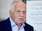 Tisková konference bývalého prezidenta Václava Klause, který pedstavil svou...
