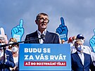 Premiér a pedseda hnutí ANO Andrej Babi zahájil kampa k volbám do Poslanecké...