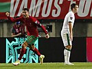Portugalský útoník Cristiano Ronaldo vyrovnal v kvalifikaním duelu proti...