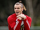 Gareth Bale bhem velského tréninku