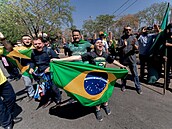 Shromáždění příznivců brazilského prezidenta Jaira Bolsonara ve městě Cuiaba...