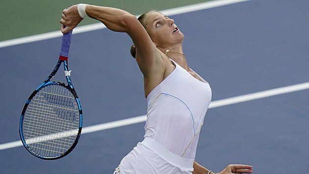 Karolna Plkov podv ve tetm kole US Open.