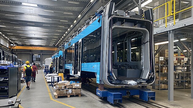 Vroba novch tramvaj koda ForCity Smart, kter pro msto vyrb plzesk firma koda Transportation.