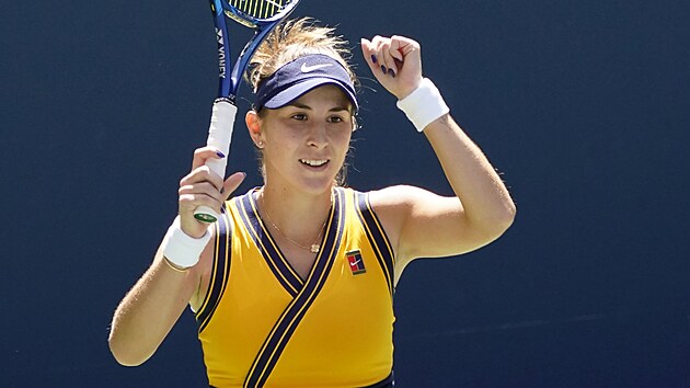 vcarka Belinda Bencicov se raduje z postupu do tvrtfinle US Open.