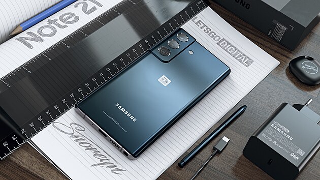 Designov koncept Samsungu Galaxy Note 21 pro rok 2022