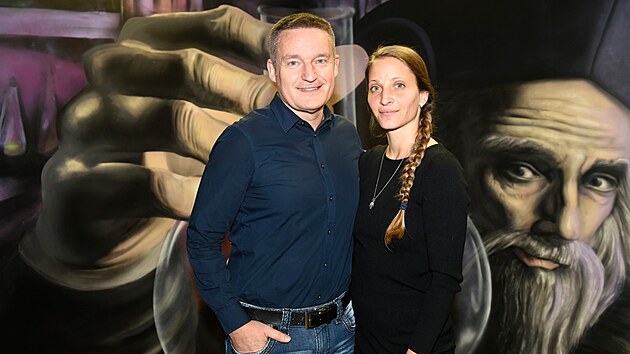 Vladimír Hron s manželkou Michaelou (Praha, leden 2020)