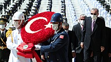 Turecký prezident Recep Tayyip Erdogan u Ataturkova mauzolea v Anakře (30....