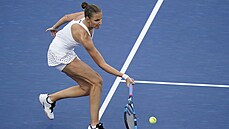 Karolína Plíková dobíhá k míi ve tetím kole US Open.