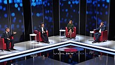 Pedvolební debata na CNN Prima News ta úasti premiéra Andreje Babie, éfa...