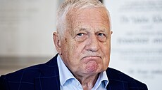 Tisková konference bývalého prezidenta Václava Klause, který představil svou...