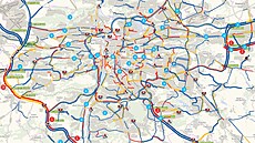 Dopravní situace v Praze ve středu po deváté dopoledne (8. září 2021)