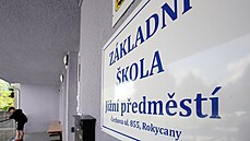 B�hem testování na covid-19 na Základní �kole Ji�ní p�edm�stí v Rokycanech m�lo...
