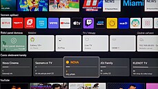 Domácí obrazovka operačního systému WebOS 6.0 na televizoru LG 65NANO963PA