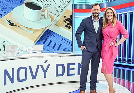 Nová moderátorská dvojice ranní show CNN Prima NEWS Lenka pillarová a Jaroslav...