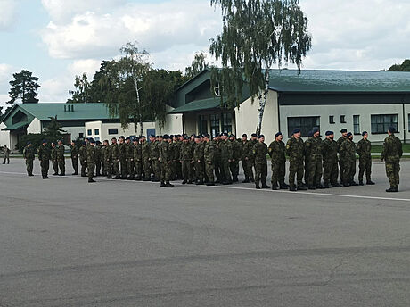 etí vojáci na vojenské základn v Litv