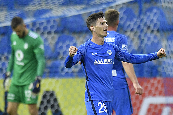 Utkání 8. kola první fotbalové ligy Slovan Liberec - FK Mladá Boleslav. Autor...