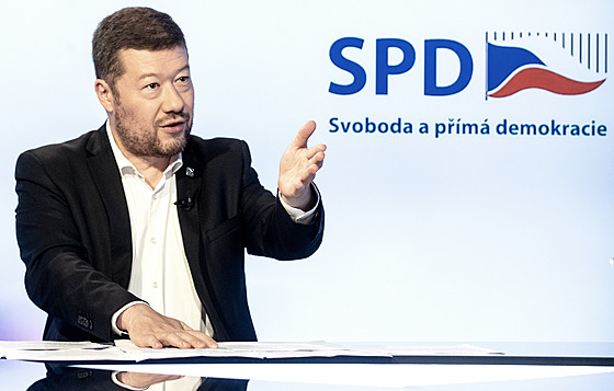 Pedseda SPD Tomio Okamura jako host Rozstelu (16. záí 2021)