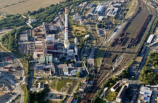 Plzeská teplárenská, seazovací nádraí a vlakové depo v Plzni (8. 9. 2021)