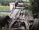 Dopravní nehoda na D6 u Sokolova. (16. záí 2021)
